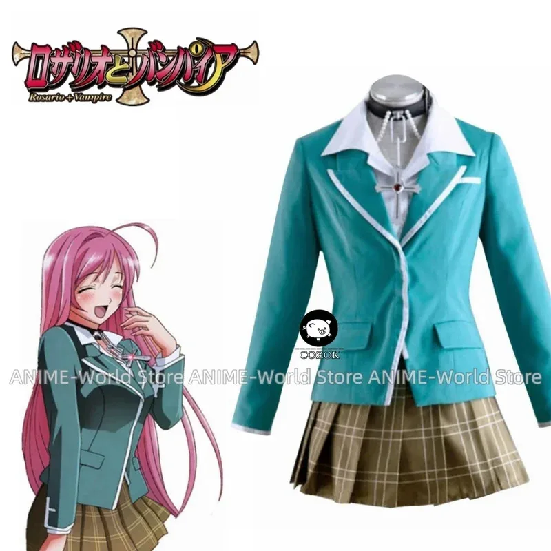 

Anime Rosario to Vampire Moka Akashiya Uniform Cosplay Costume Uniform Custom Size