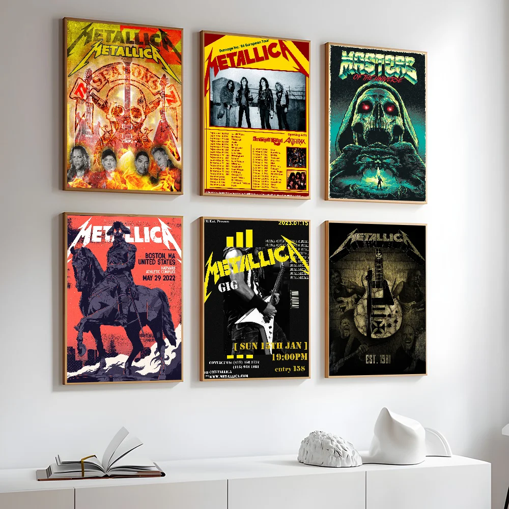 M-METALLICA Classics Band Poster Stickers Art Wall Murals Decor Game Room Decor Gifts HD Painting