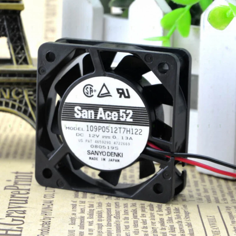 

H Sanyo 109P0512T7H122 5cm5015 12v0.13A double ball bearing cooling fan