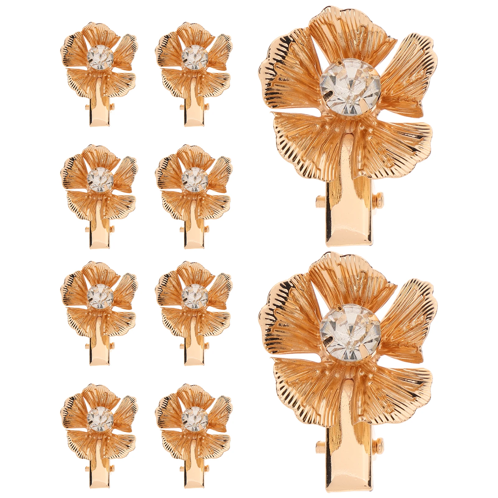 

10pcs Metal Flower Hair Clips For Women Durable Skin-Friendly Hair Accessories For Daily Wear Party Photo Shoots
