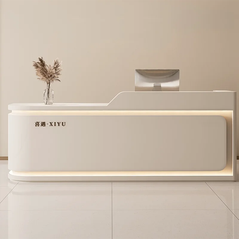 Beauty Salon Reception Desks Welcome Display Sales Store Elegant Reception Desks Service Commericial Bureau Industrial Furniture