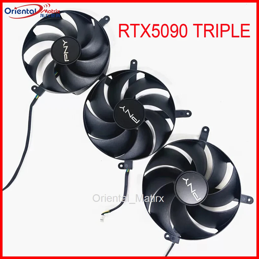 3pcs/lot FD10020U12D DC12V 0.65A 100mm For PNY RTX5090 TRIPLE Fan Graphics Card Cooling Fan