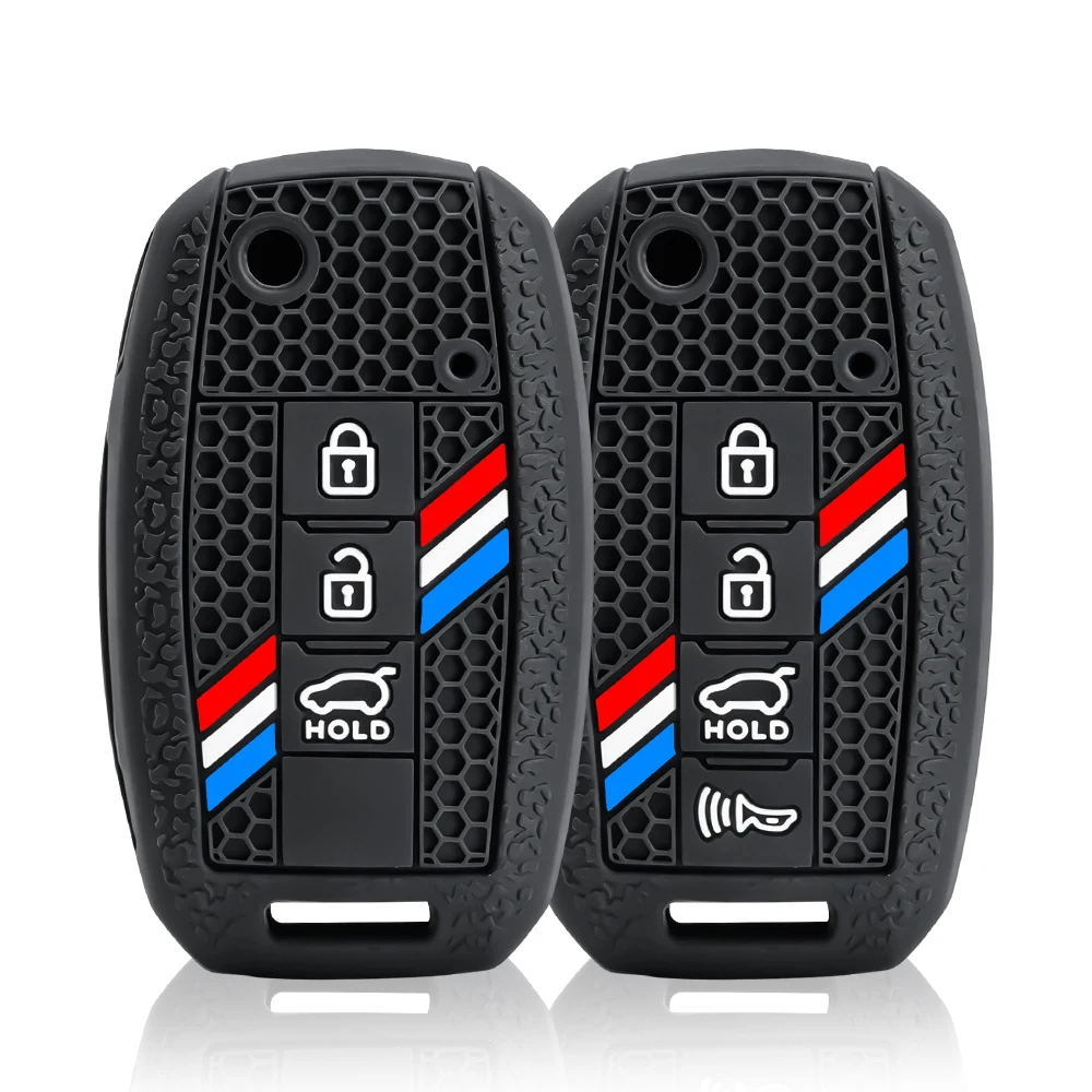 Silicone Car Key Case Cover Shell Fob For KIA RIO 3 K2 K3 K4 K5 Sportege Picanto Optima Soul Ceed Sorento Forte Stinger Cerato