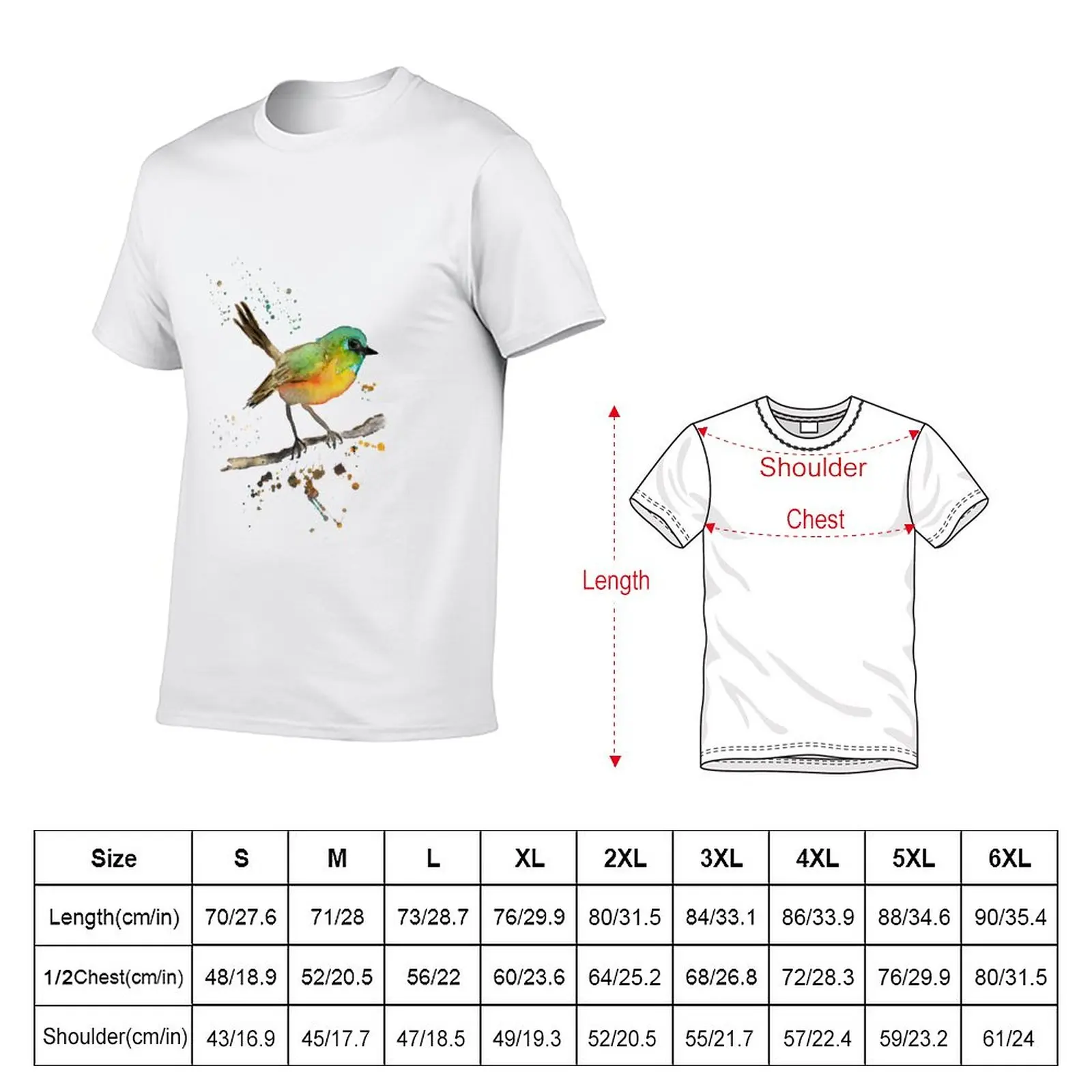 Songbird on branch T-Shirt anime Oversized t-shirt boys t shirts mens graphic t-shirts big and tall