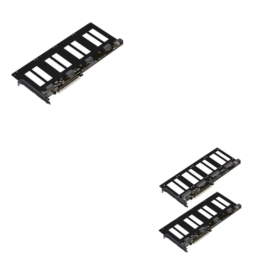 4 in 1 PCIe 5.0 X16 To 4 Port Expansion Card E1.S/E3.S Hard Disk Split Expansion