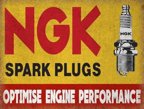 NGK SPARK PLUGS  Vintage Retro Metal Tin Sign Poster Plaque Garage Wall Decor A4-Aluminum