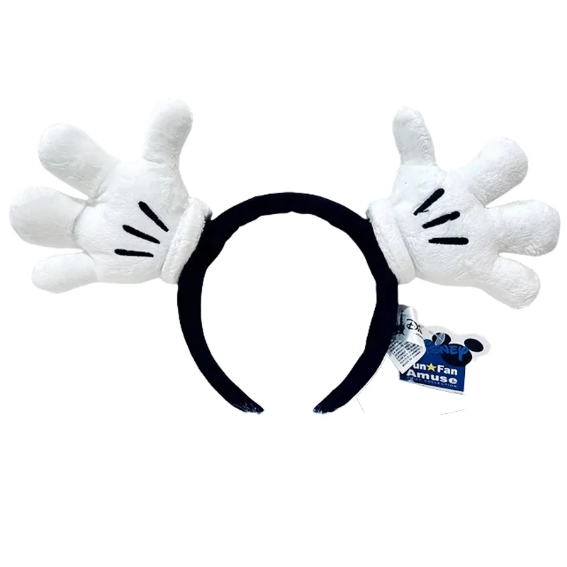 Disney Mickey Hand Headband Hairhoop Donald Duck Foot Cartoon Classic Disneyland Plush Mickey Mouse Headband Women Headwear