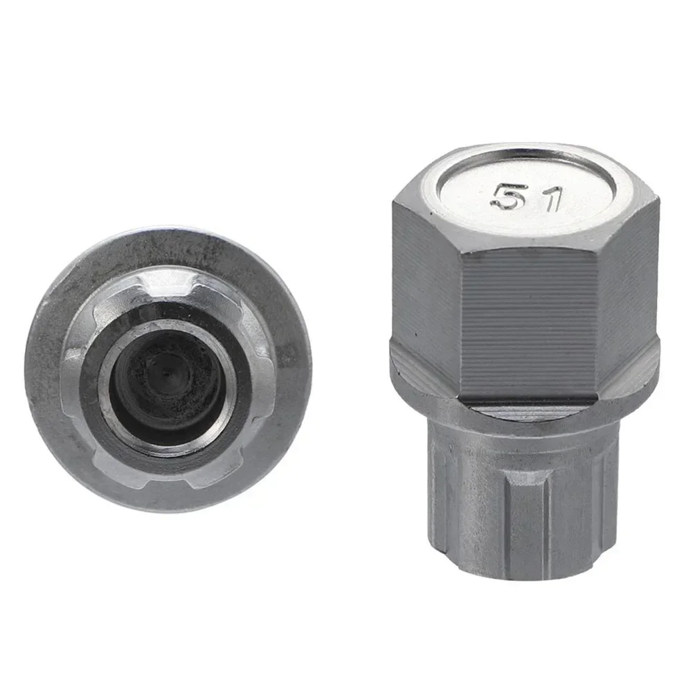 Wheel Lock Lug Nut For Passat For Golf  For Rabbit 6 Teeth Number 51 Hollow Car Anti Theft Wheel Lock Lug Nut Screw Removal Key