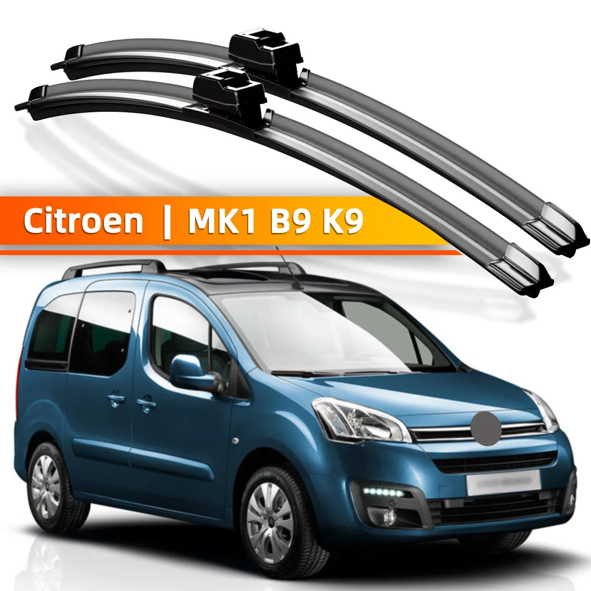 YONGRUN 2 Stück Scheibenwischerblätter, geeignet für Citroen Berlingo 1996–2023, Windschutzscheiben-Zubehör, 2000, 2008, 2015, 2020