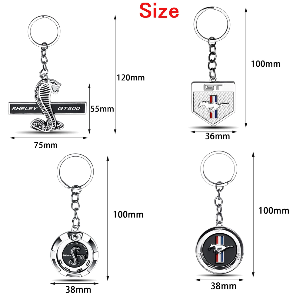 Mustang Keychain Metal Emblem Style Black Keyring For Ford Focus 2 3 MK2 MK3 MK5 Fiesta Car Motorcycle Accessories Fashion Gift