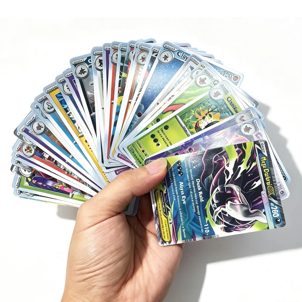 Pokémon Card Tin Box Set 42PCS Black Bolt White Flare Mega Evolution Spanish English Version for Collection Gift Kids Toy