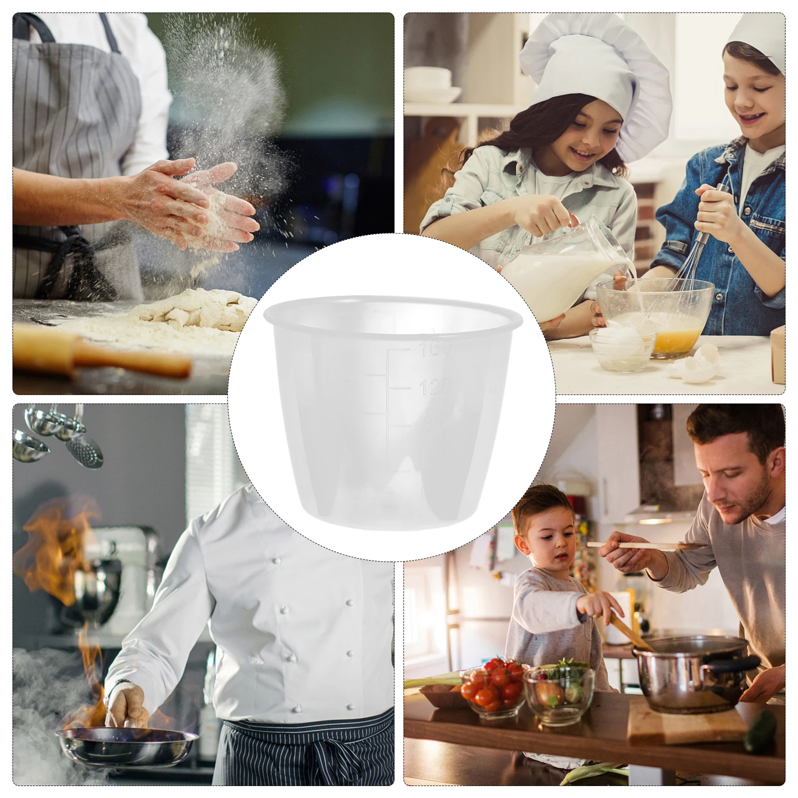

10 pcs Rice Measuring Cup Plastic Accurate Standard Kitchen Tool Dry Liquid Rice Cooker Accessory Ingredients