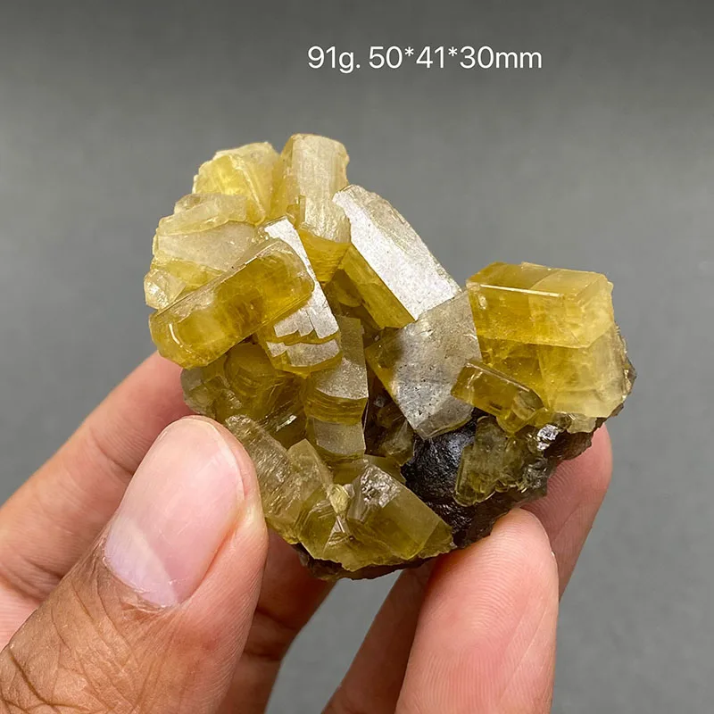 Best！100% natural yellow Large crystal barite and  fluorite rough mineral specimen healing crystal gem Home decorations