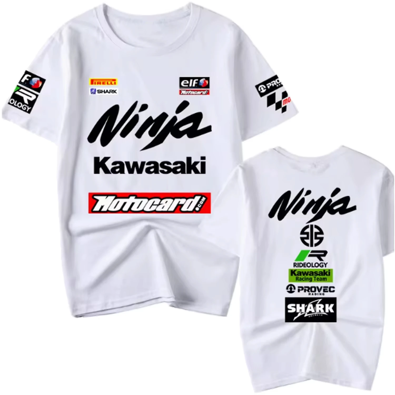

Футболка Kawasaki для мотоциклистов, униформа команды Kawasaki Ninja Factory, для езды на тяжелых мотоциклах, мужская одежда с коротким рукавом