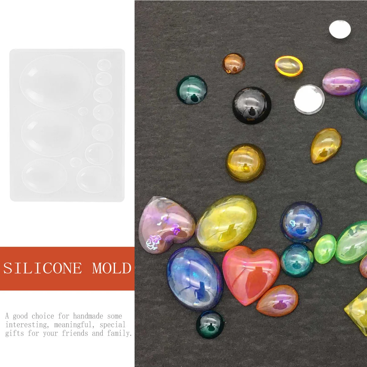 

2Pcs Silicone Jewelry Molds DIY Creative Pendant Molds for Handmade Ornaments Necklaces Bracelets Silicone Mold