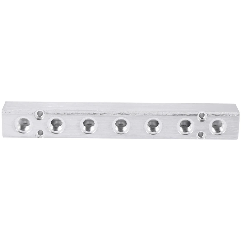 1 Pack Aluminum Alloy Pneumatic Manifold Air Distribution Block, G1/2 Supply Port