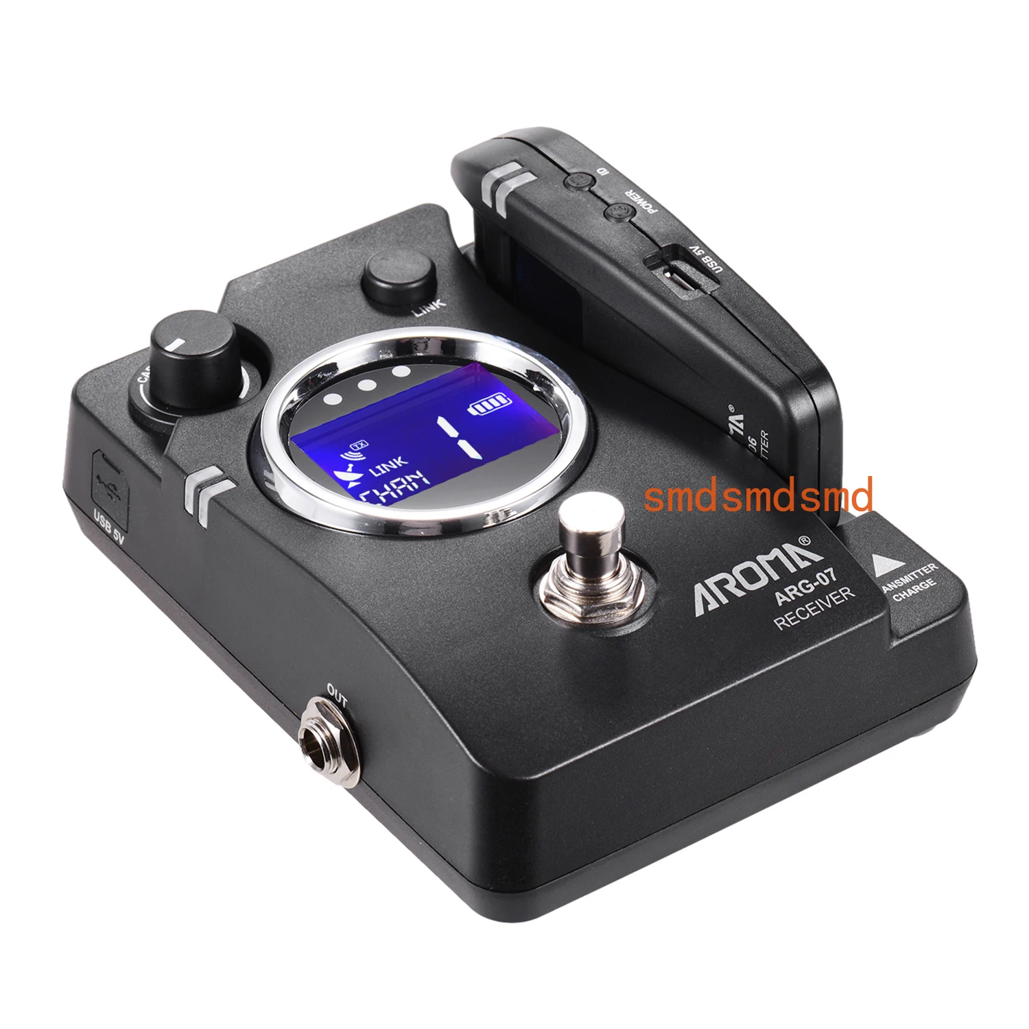 

Беспроводная гитарная система с функцией тюнера отключения звука ARG-07 для электрогитары, бас-перезаряжаемая беспроводная передача звука