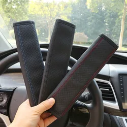 PU Leather Safety Belt Shoulder Cover Seat belt accessories Breathable Protection Seat Belt Padding Pad Auto Interior accessorie