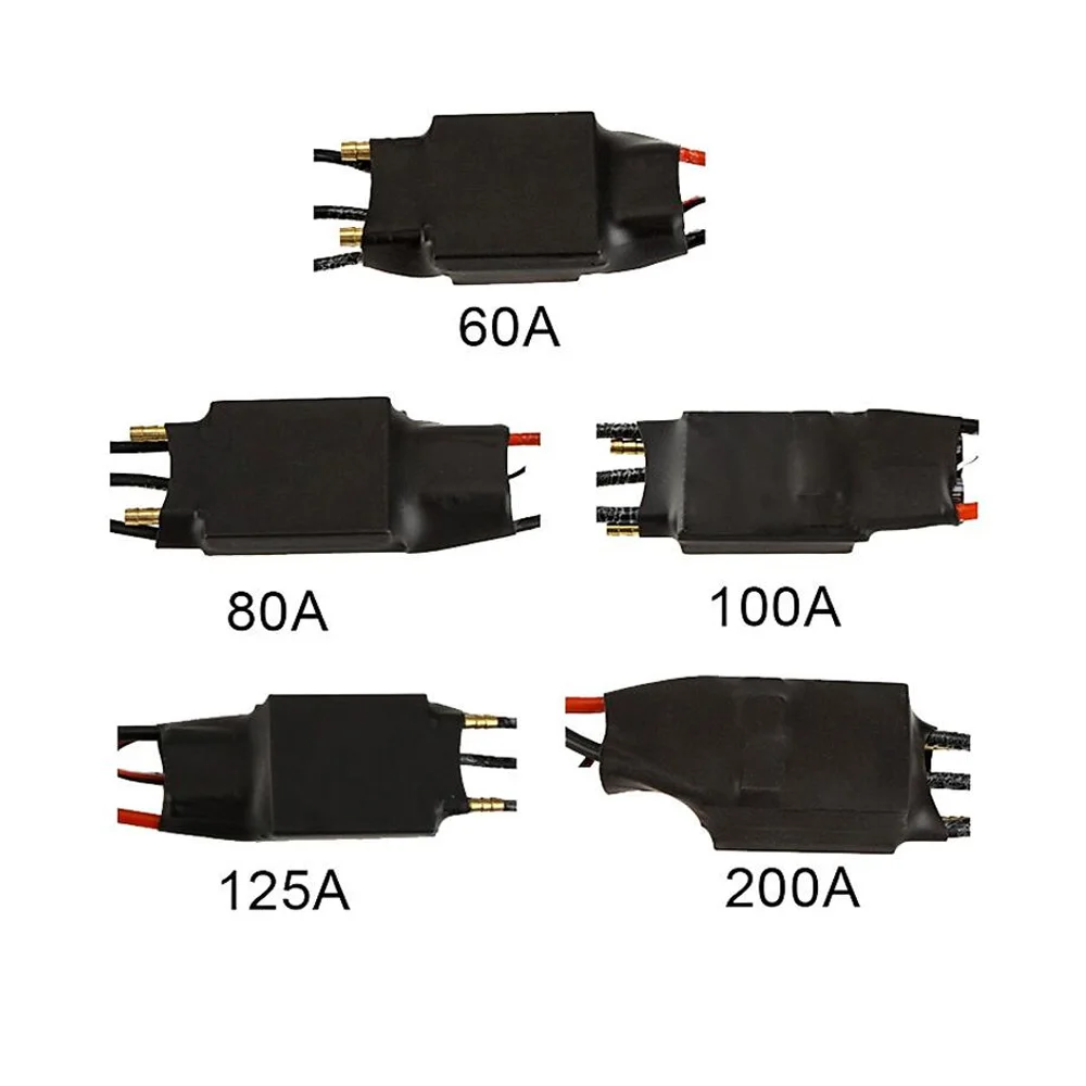 Brushless Electric Marine Water-cooled 60A 80A 100A 125A 200A Speed Controller with 5V/3A BEC For RC Boat Model Parts ﻿