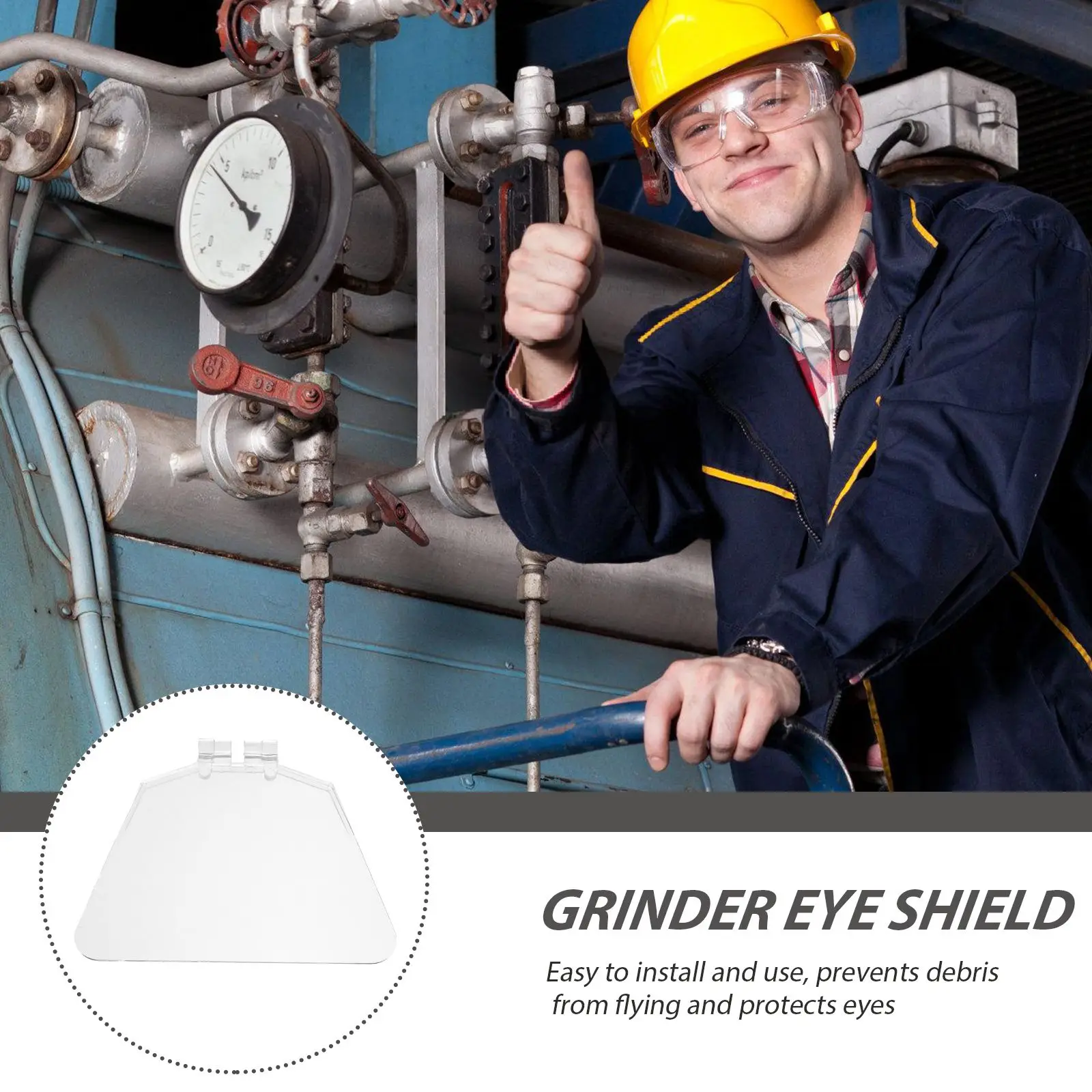 

2Pcs 8Inch Plastic Guard Shield Bench Grinder Eye Cover Angle Tool Accessories Plastic Protective Sheet Grinder