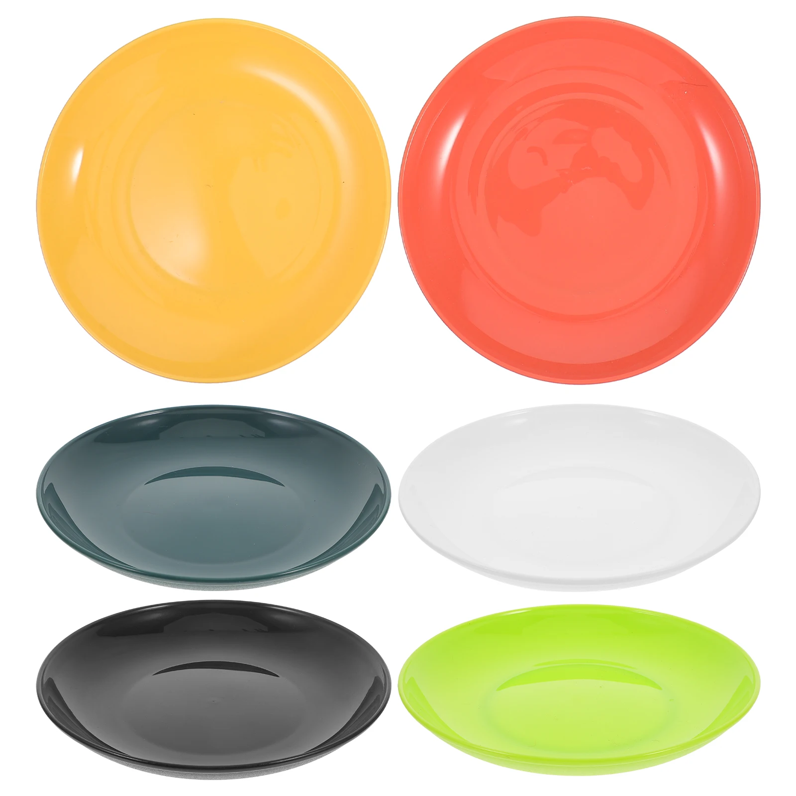 

6 Pcs Dinner Plates PP Dining Tray Set Camping Everyday Appetizer Reusable Non Breakable Dinnerware Child