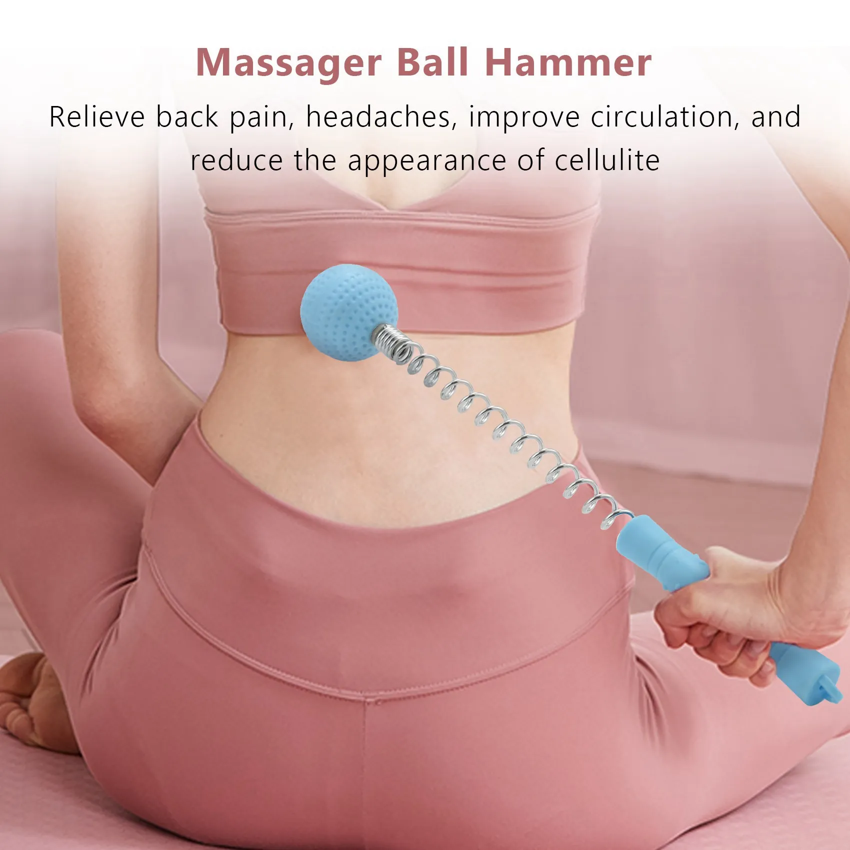 HIM-(paquete de 6) palo de martillo, masajeador Manual de pelota de Golf, masaje de espalda y hombros, cuerpo completo, Reduce el dolor de fatiga (azul)