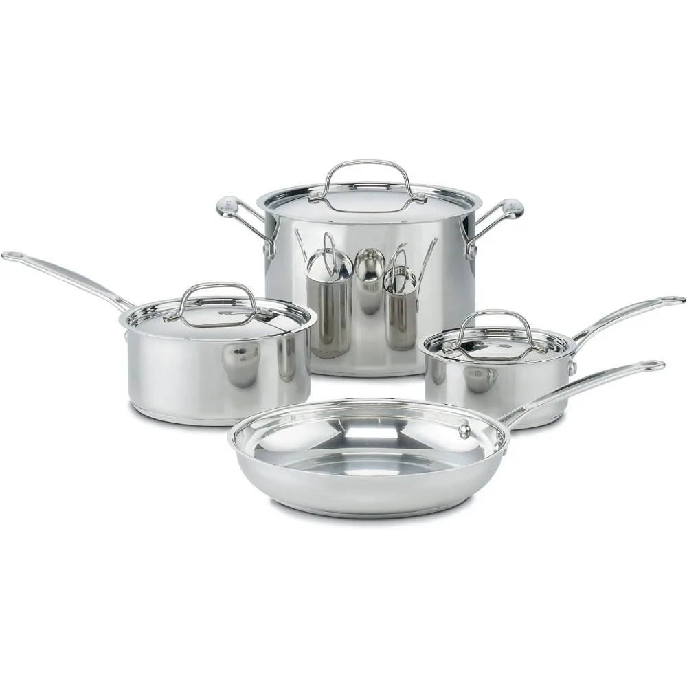 

7-Piece Cookware Set, Chef's Classic Stainless Steel Collection, 77-7P1