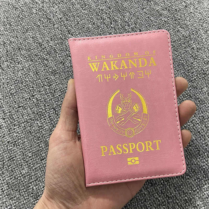 Wakanda Panther-Couverture de passeport en cuir PU, portefeuille de voyage, étui, porte-documents, édition limitée