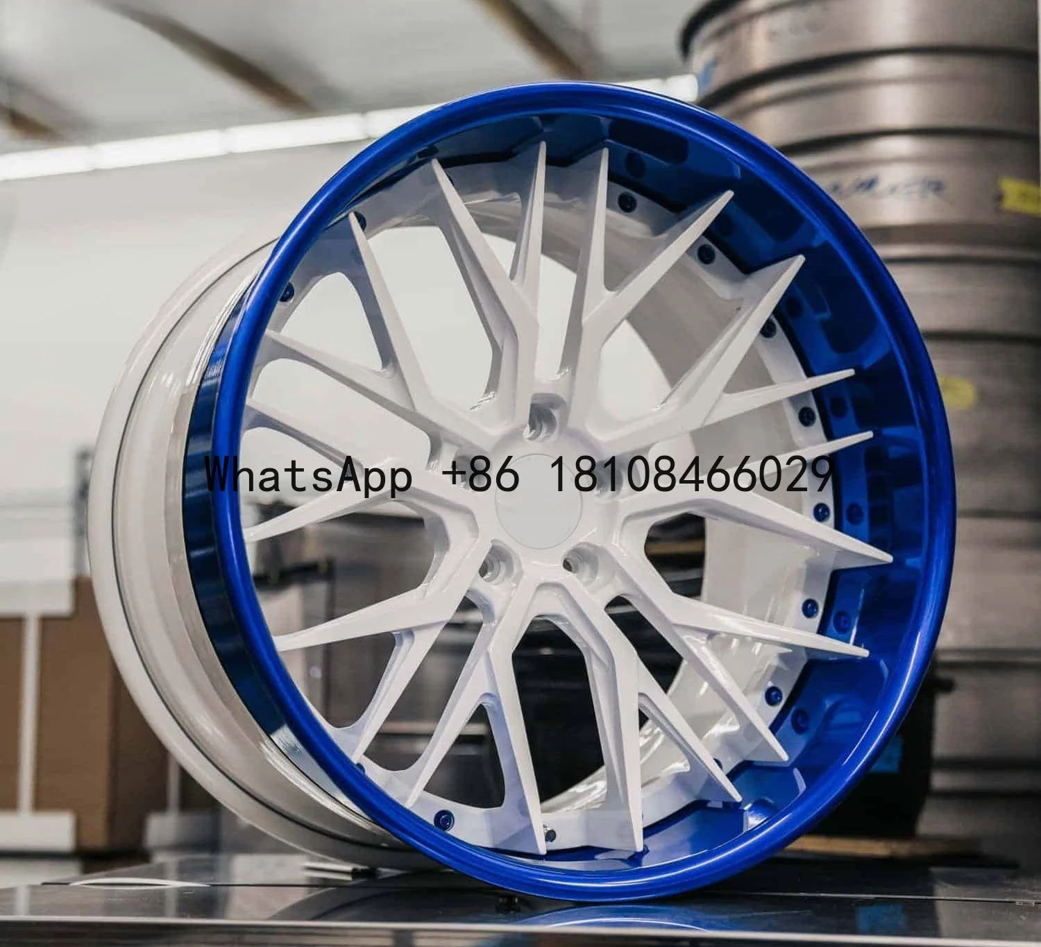 

XINGTU BLUE and White New Design 2 3piece Forged Wheels 18 19 20 21 22 23 24 Inch Customized Alloy Wheels for Luxury Car