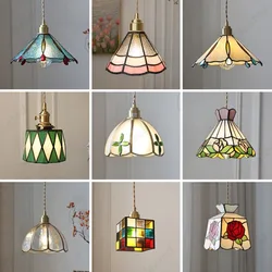 Vintage Creative LED Colored Glass E27Pendant Light for Bedroom Bedlight Dining Room Bar Atmosphere Decoration Lighting Fixtures