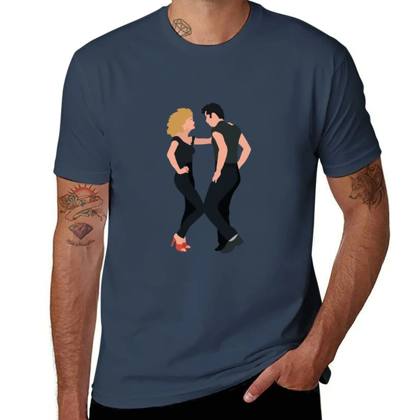 Danny and Sandy Grease - T-Shirt Basic Casual Wear Short Sleeve Top