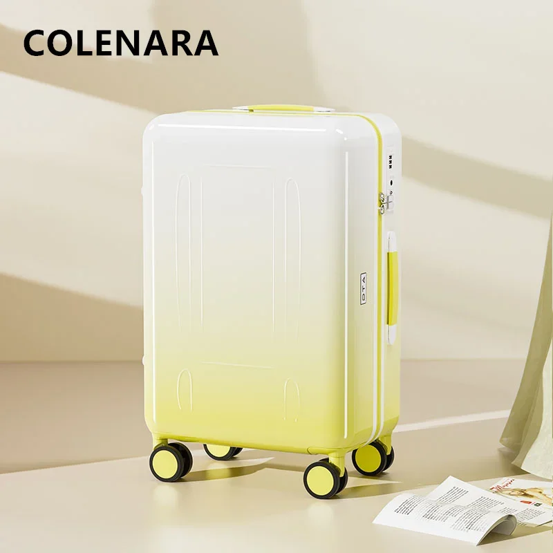 Colenara Cabine Bagage Dames Instapdoos Mannen Wachtwoord Box 24 "Trolley Case Usb Opladen 20 Inch Handbagage Reiskoffer