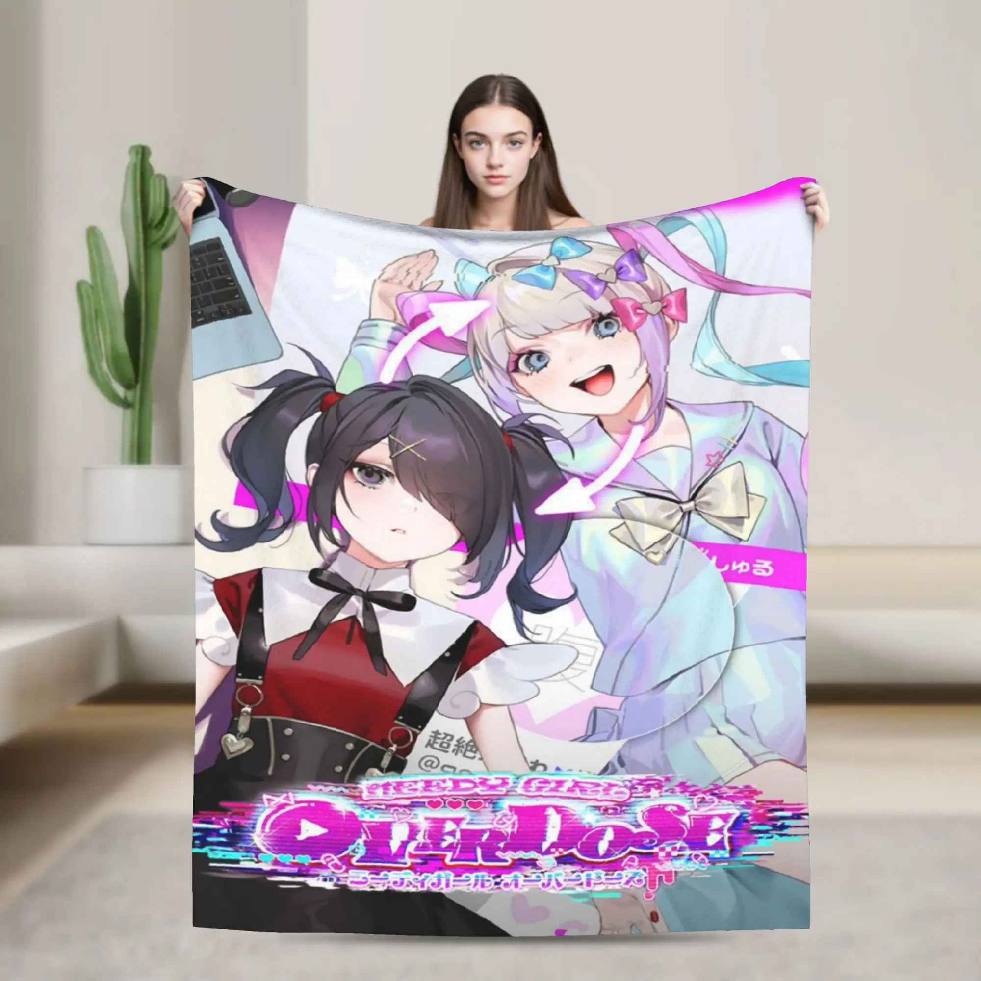 Comfortable Needy Girl Streamer Overload Blanket Merch Home Decorative  Throw Blankets Ultra-Soft Velvet for Travel