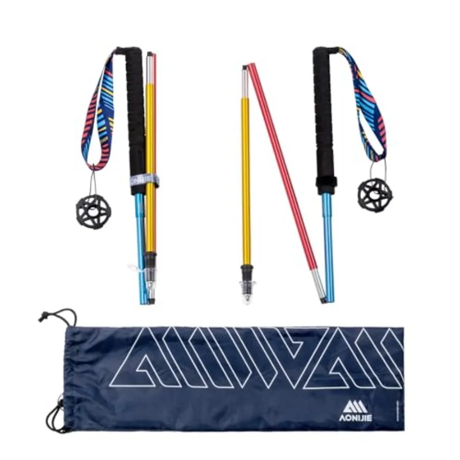 

Трекинговые палки (2 шт.) - Ультралегкие складные палки с амортизацией для бега по пересеченной местности, походов, кемпинга и пешего туризма.