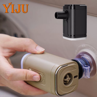YIJU 3 in 1 Electric Air Pump with Lights Mini Wireless Air Compressor USB Charging Inflator/Deflator Pumps for Outdoor Camping