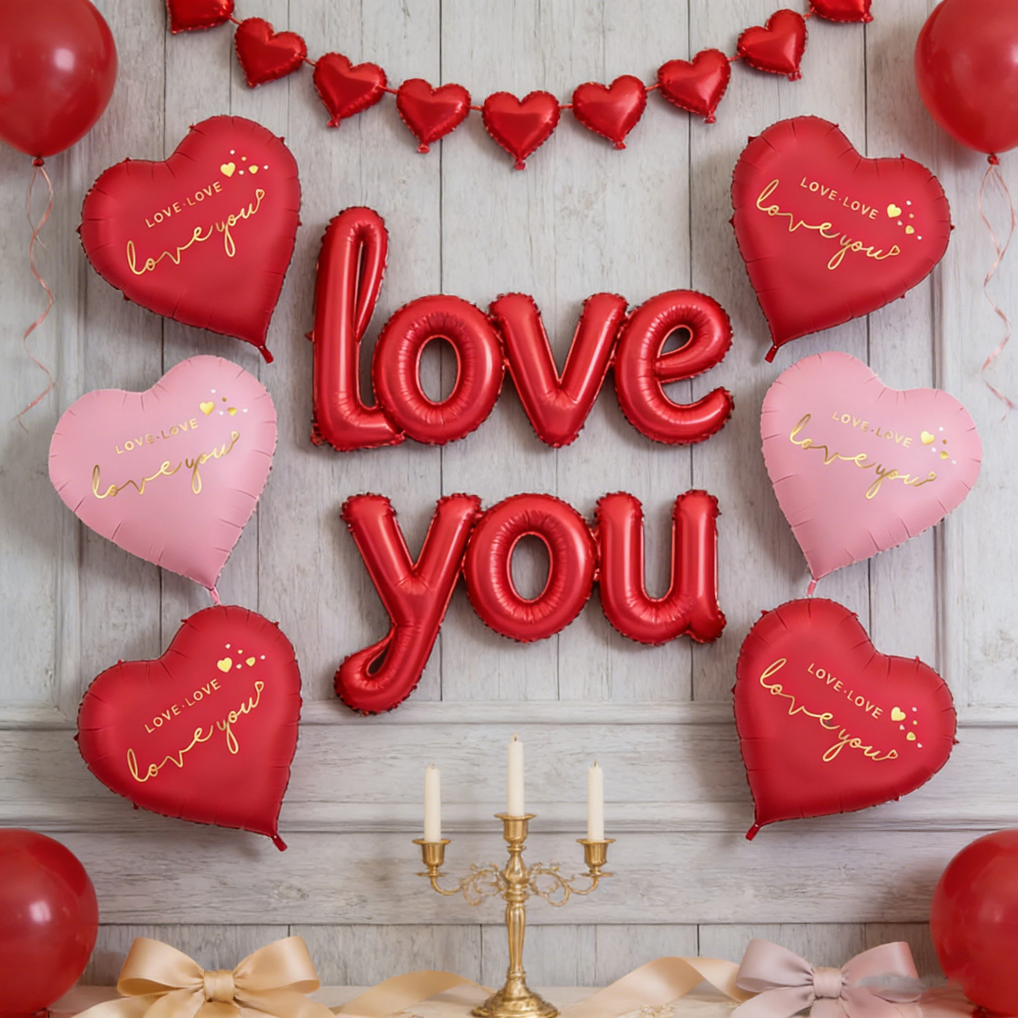 18 Zoll 'Love You' Liebesballon, Dekoration für Valentinstag, Hochzeitstag, Geburtstagsfeier, Atmosphäre-Dekoration – Detail 6