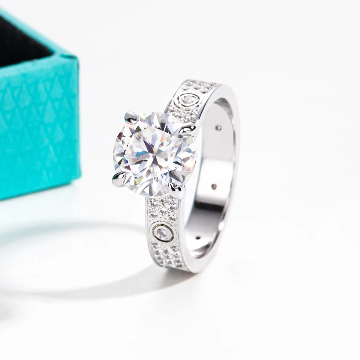 AnuJewel 3ct Ovaler Smaragd Princess Moissanit Verlobungsring 14k Vergoldeter Ehering Schmuckgeschenke für Frauen – Detail 6