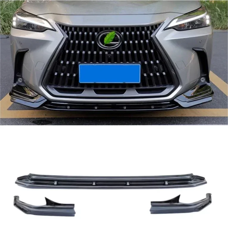 ABS Gloss Black Front Bumper Lip & Rear Diffuser Spoiler Splitters Lid Body Kit Cover For Lexus NX260 NX350h 400h 2022 2023 2024