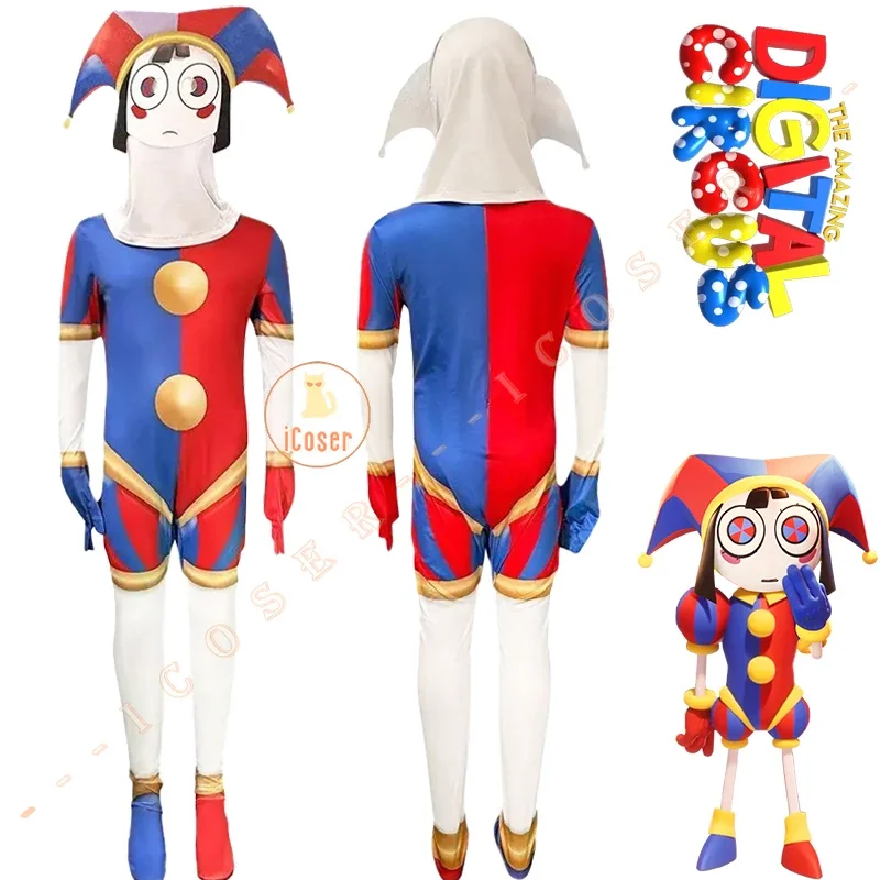 2025 New Pomni The Amazing Digital Circus Cartoon Costume Ragatha Jax Caine Cosplay Jumpsuit Kids Children Ch AA