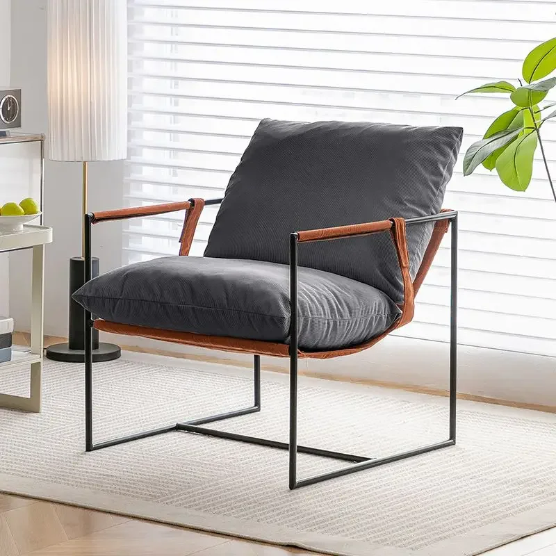 Factory Direct 2026 Single Sofa Chair Living Room Designer Light Luxury Leisure Simple Balcony Single Italian Sofa Single Chair