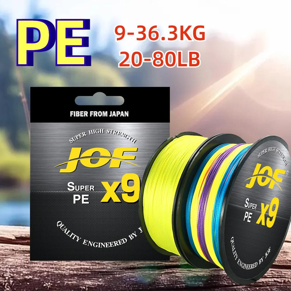 

JOF New 9 Strands PE Fishing Line 300M 100M Multifilament X9 Fishing Wire Carp Fishing Line Tool Pesca Super Strong 20-80LB