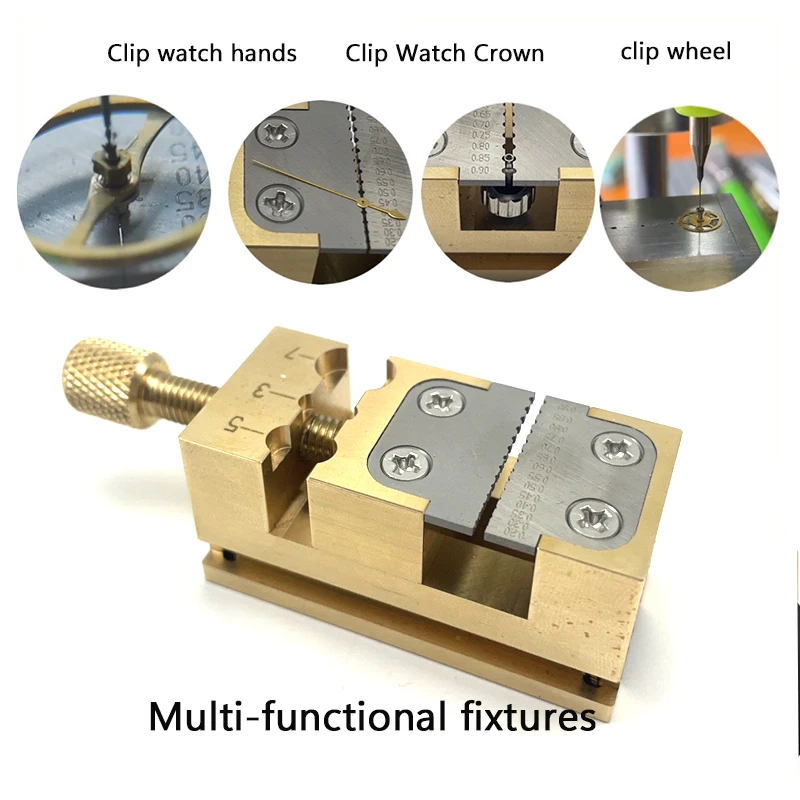 Watch Repair Desktop Fixed Seat Pointer Tube Clamp Manual Vise Copper Watch Repair Tool