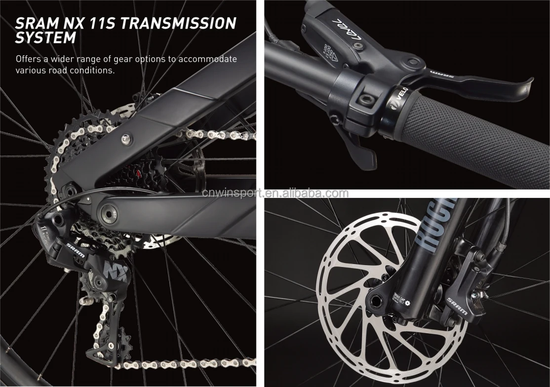 US Stock Full Suspension 48V 20Ah Electric Mountain Bike 29 Inch Carbon Fiber Frame 500W Motor Power Enduro Electric Bike Man