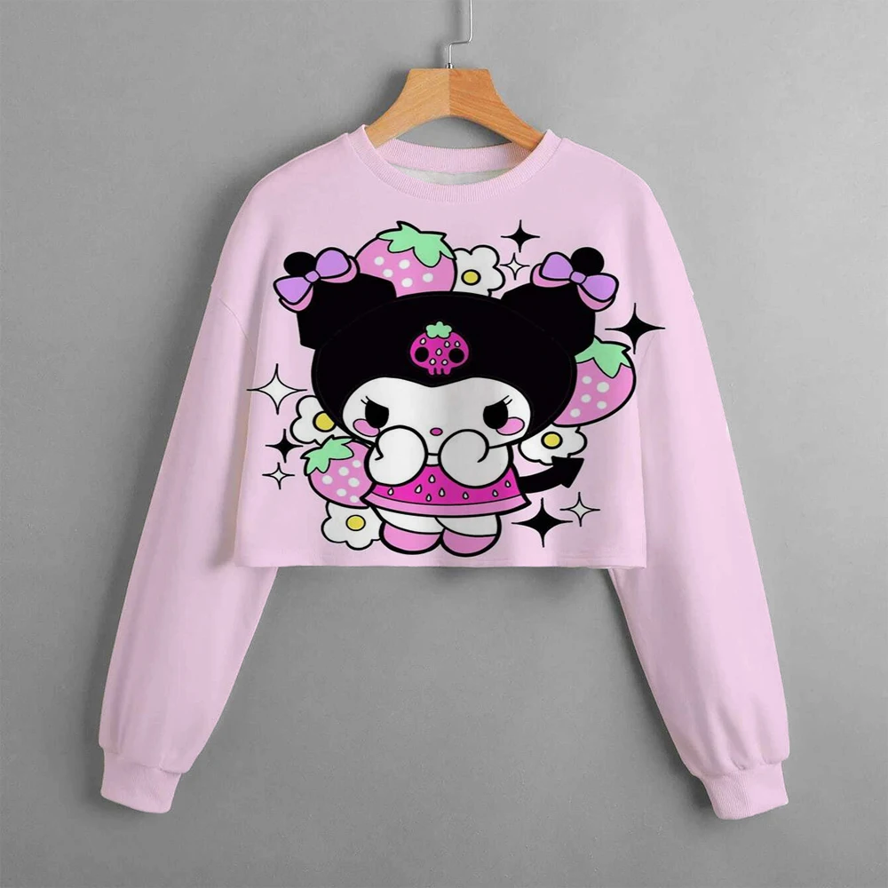 Kuromi Printed Children's Hoodie Y2k American Fashion Animation Sweatshirt Autumn New Fashion Children's Clothing