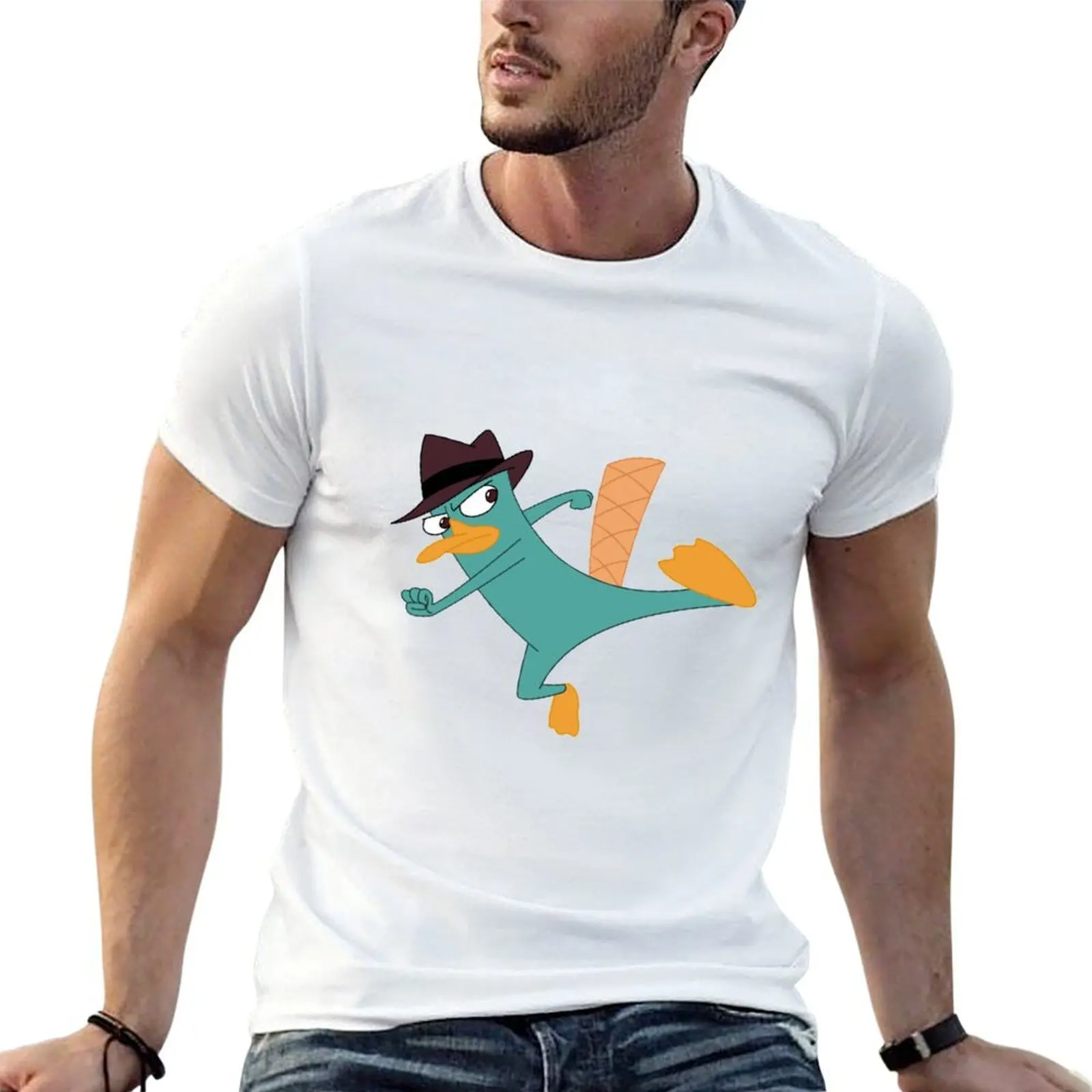 

Perry the Platypus T-Shirt t shirt for man 100 percent cotton cotton t shirts man 100% anime t shirts oversize T-Shirt