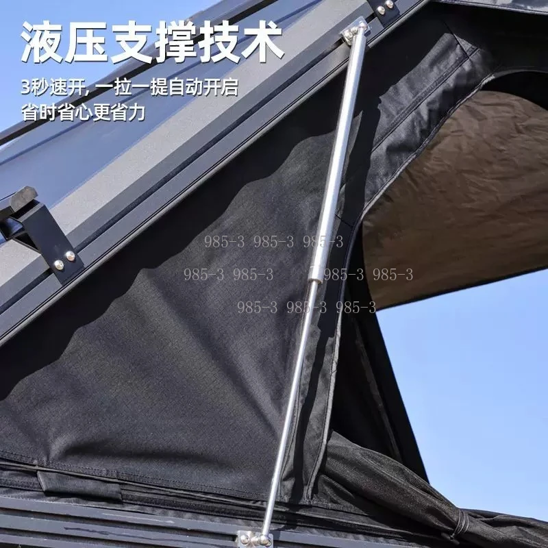 Aluminum Car Camping Tent, Triangular Hard Shell Flip Roof Tent for Two People