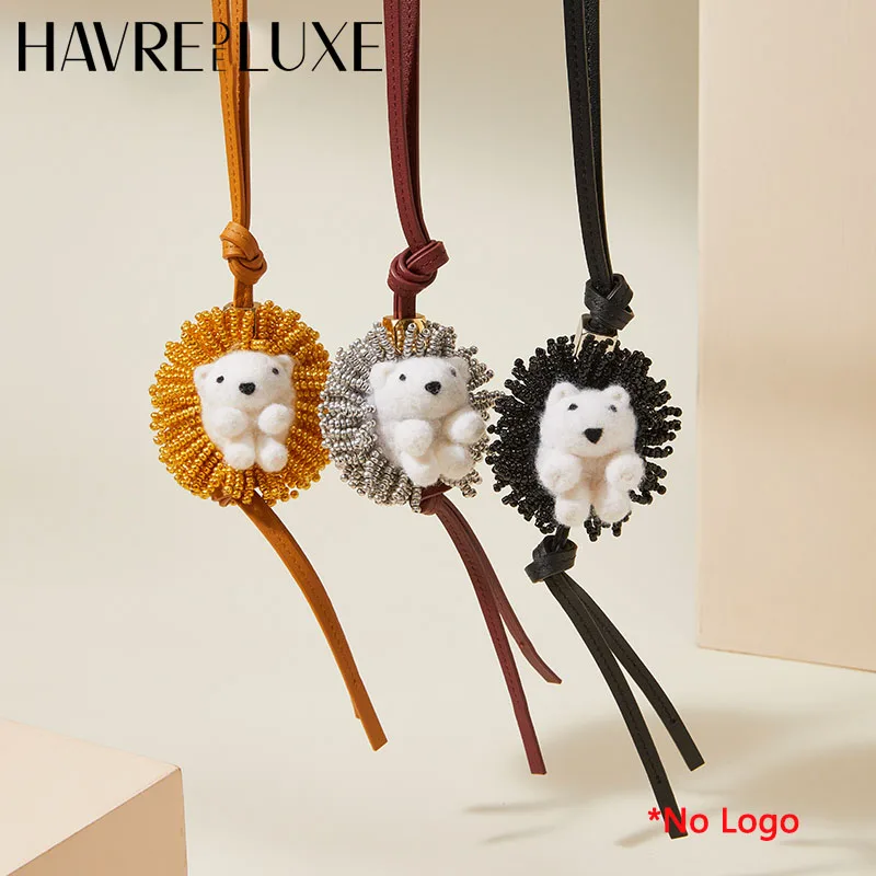 Cute Hedgehog Bag Charm Bag Pendant Cute Hedgehog Doll Pendant Creative Doll Keychain Car Keyring Women Bag Accessories