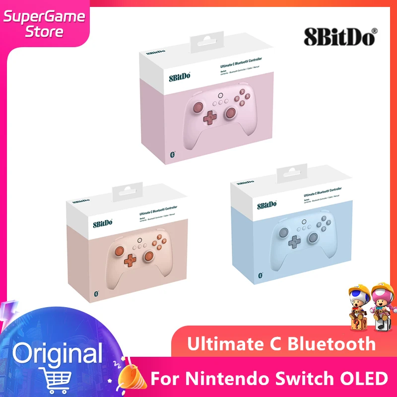 8BitDo-Ultimate C Bluetooth беспроводной джойстик ALPS, геймпад, проводной игровой контроллер для Nintendo Switch OLED Switch Lite PINK