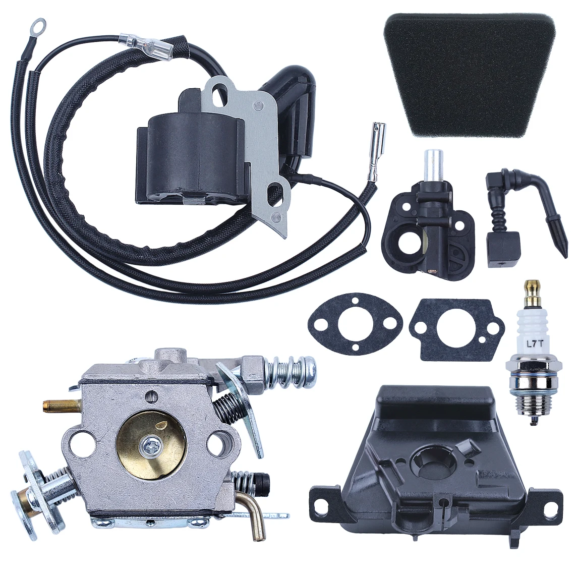 Carburetor Air Filter Chainsaw For Partner 350 351 370 371 420 For Walbro 33-29 w Ignition Coil Spark Plug  Replace 5300718-21