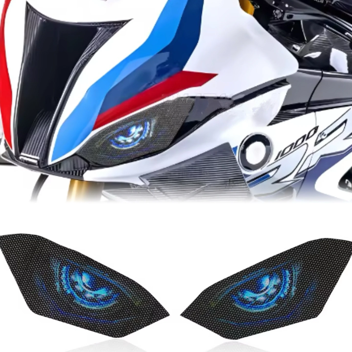 

Motorcycle For S1000RR S1000 RR S1000 RR 2019-2023 3D Front Fairing Headlight Guard Sticker Head Light Protection Sticker